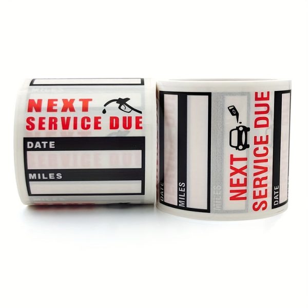 120 sheets per roll, car oil change stickers, maintenance expiration reminder, waterproof window stickers, self-adhesive labels - Image 5