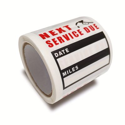 120 sheets per roll, car oil change stickers, maintenance expiration reminder, waterproof window stickers, self-adhesive labels