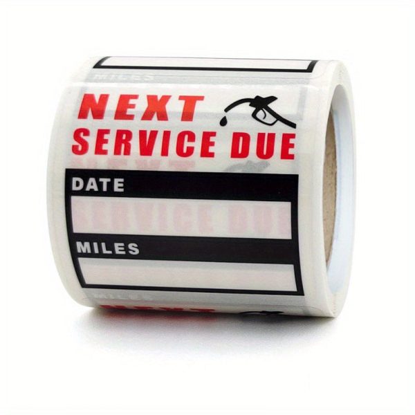 120 sheets per roll, car oil change stickers, maintenance expiration reminder, waterproof window stickers, self-adhesive labels - Image 3