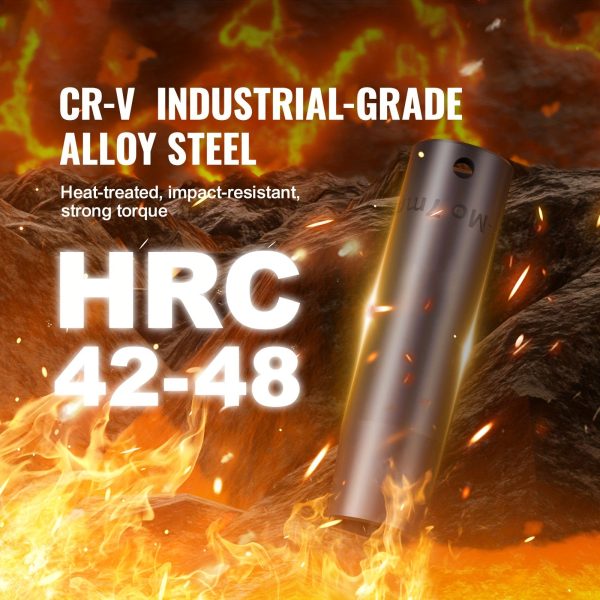 1/2" Drive Impact Socket Set, 65 Piece Socket Set SAE 3/8" To 1-1/4" And Metric 10-24mm, 6 Point Cr-V Alloy Steel For Auto Repair, Rugged Construction, Easy-to-Read Size Markings, Storage Case - Image 4