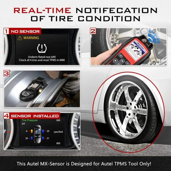 1/4PC Autel MX Sensor Rubber 433MHZ+315 MHZ 2in1Mx-Sensor TPMS Tire Repair Tool Automotive Accessory For MaxiTPMS TS501 TS508WF - Image 5