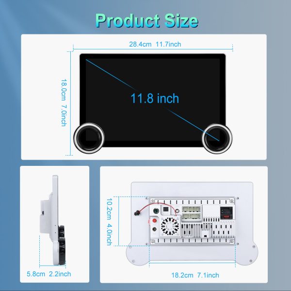 118-inch Double Knob Player 4 64 Android Large Screen Navigation With Wireless Carplay Reversing Image - Image 4