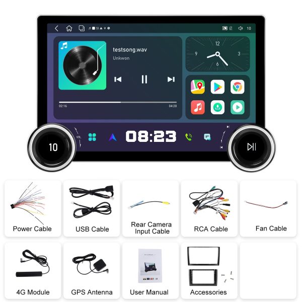 118-inch Double Knob Player 4 64 Android Large Screen Navigation With Wireless Carplay Reversing Image - Image 5
