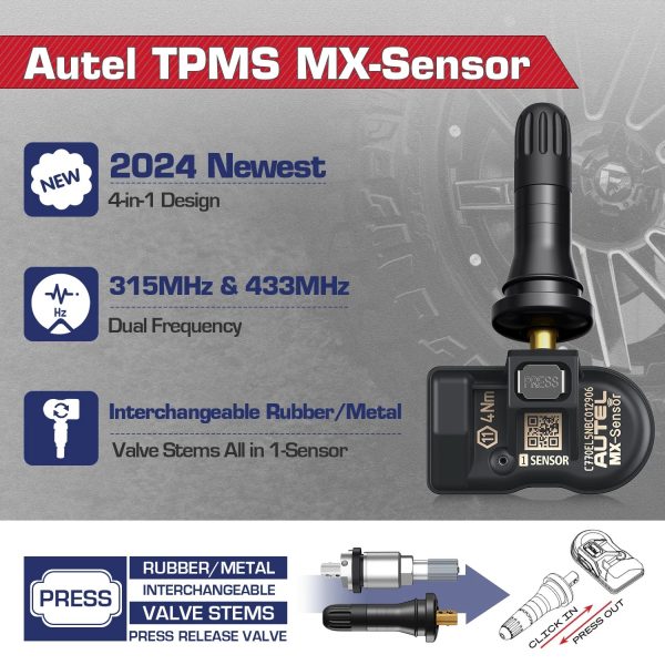 1/4PC Autel MX Sensor Rubber 433MHZ+315 MHZ 2in1Mx-Sensor TPMS Tire Repair Tool Automotive Accessory For MaxiTPMS TS501 TS508WF - Image 3