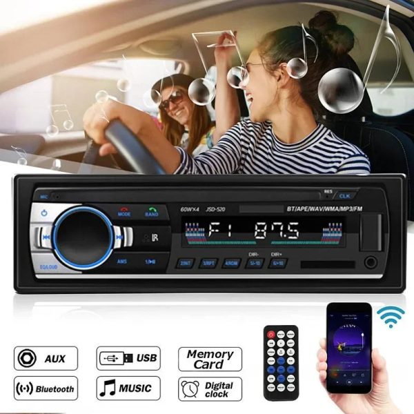 12/24V Car MP3 Player 60W*4 Bluetooth Audio Radio Multimedia Auto Raido Player in Dash Support USB TF FM AUX