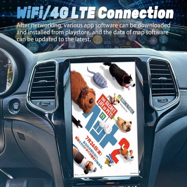 13.6inch Tesla Android Screen Radio 2din For Jeep Grand Cherokee 2014-2020 GPS Carplay Car Multimedia Video Player Stereo Navi - Image 5