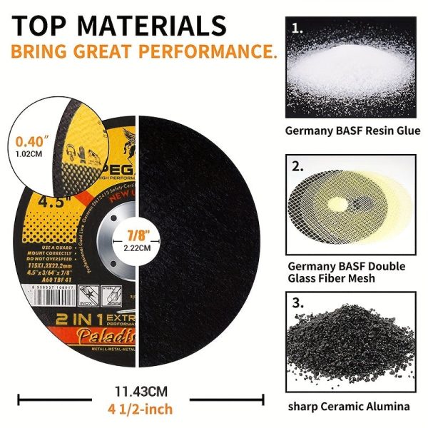 10/25/50pcs Ultra-Thin Cutting Disc Wheels - Superior Metal Cutting Performance with 4.5-Inch Diameter and Long-Lasting Durability - Ideal for Heavy-Duty Metalworking Applications - Image 3