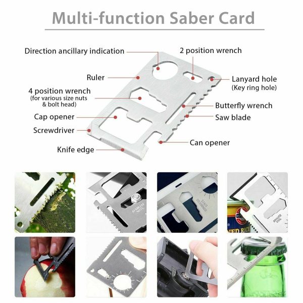 14 in 1 Outdoor Emergency Survival And Safety Gear Kit Camping - Image 7